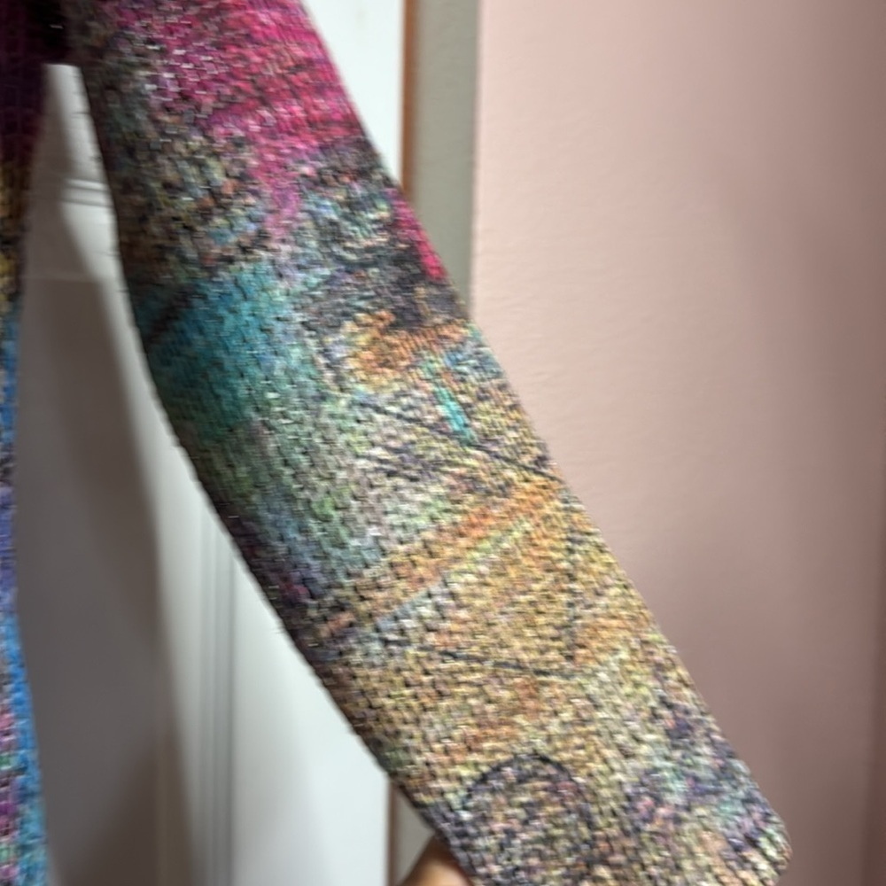 Chichkoyan France Colorful Graphic Knit Sweater Size 2 - Picture 4 of 9